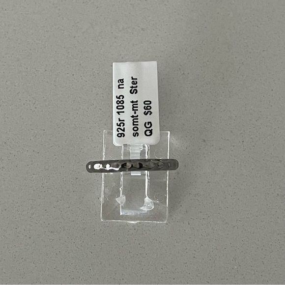 Sterling silver 925 hammered black rhodium stacking band ring size 7 - Picture 7 of 8